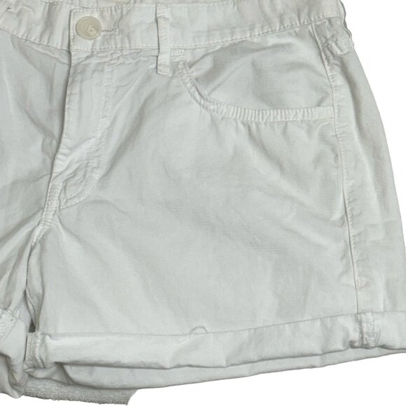MOTHER THE DROPOUT CUFF SHORT, WHITE, S 27 - Picture 5 of 12
